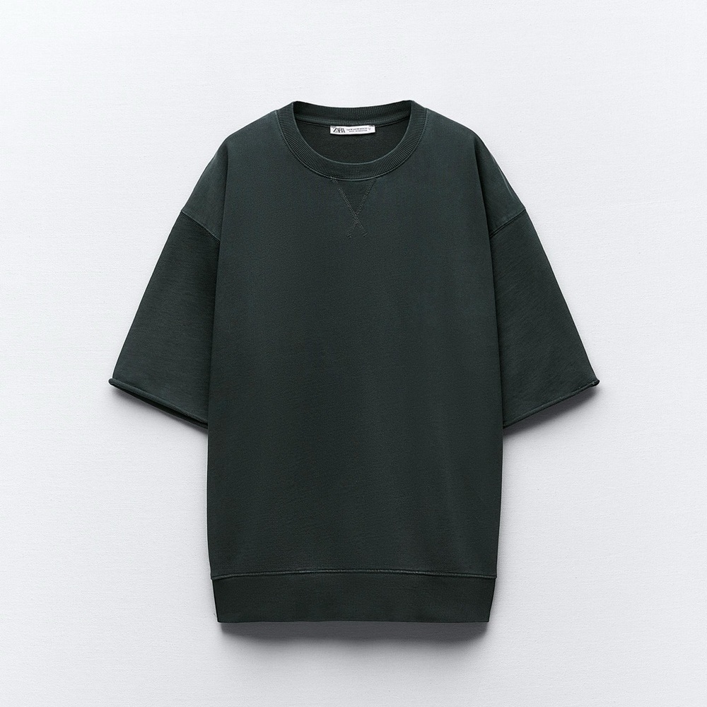 Zara Dark Charcoal Grey Short Sleeve Tee
